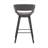Allon Modern 26" Counter Height Bar Stool with Open Back and Footrest in Wood, Faux Leather-584682793-584595035