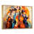 Toile avec cadre flottant or