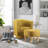 Sharolynn Upholstered Linen 27.6" Wide Swivel Barrel Chair with Ottoman-1267772709