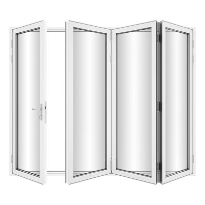 Porte de patio pliante en aluminium à 4 panneaux de 120 po de largeur KaMic VersaFold