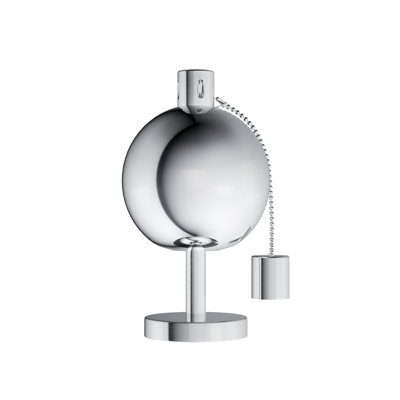 Tabletop Torch Lamp- 10" Stainless Steel Outdoor Fuel Canister Flame Light for Citronella with Fiberglass Wick for Backyard, Patio by Pure Garden