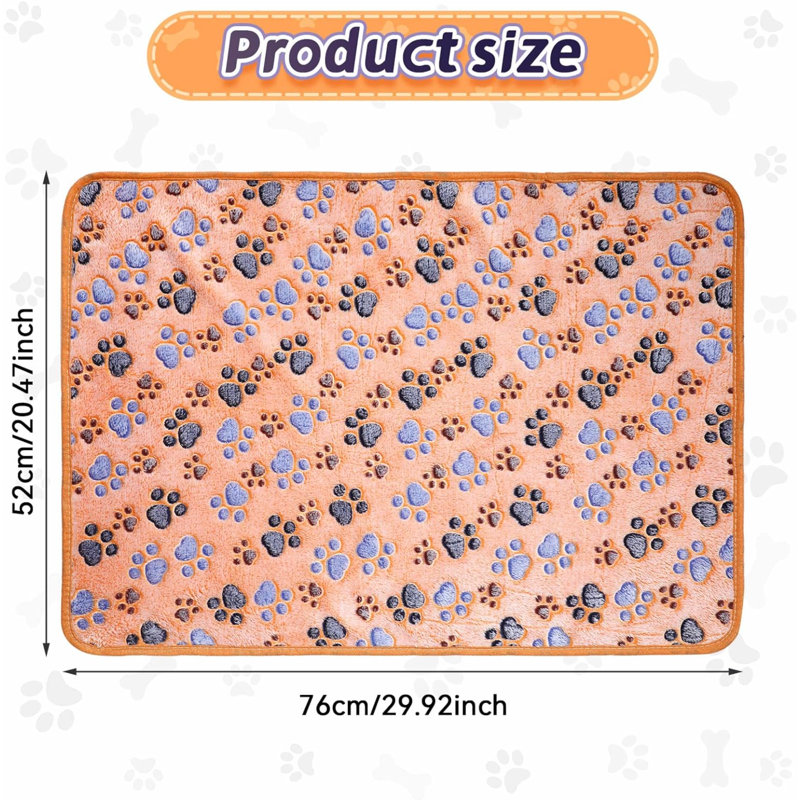 Velours imprimé animal, L 30 po x l 20,5 po, Brun