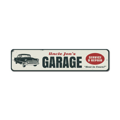 Service & Repair Garage Custom Aluminum Sign