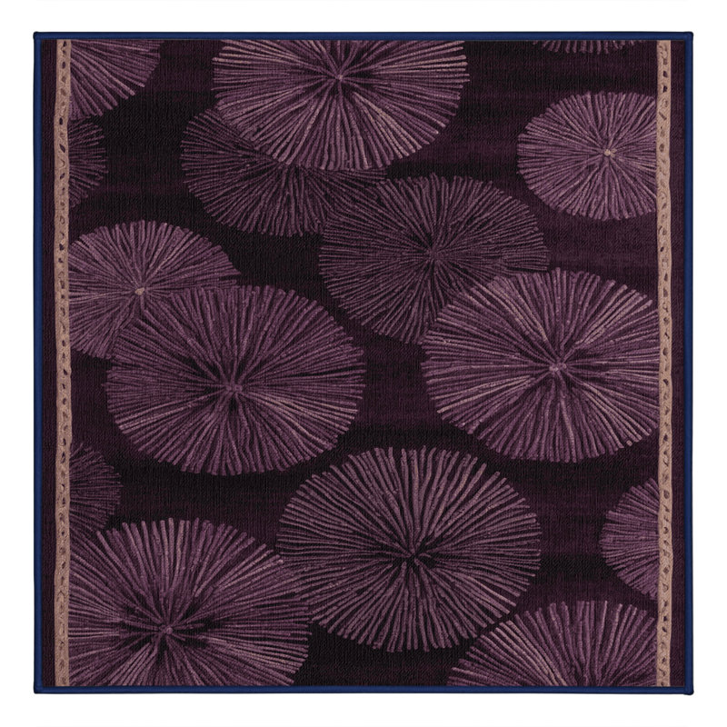 Tapis mauve lavable à la machine, Carré 6 pi