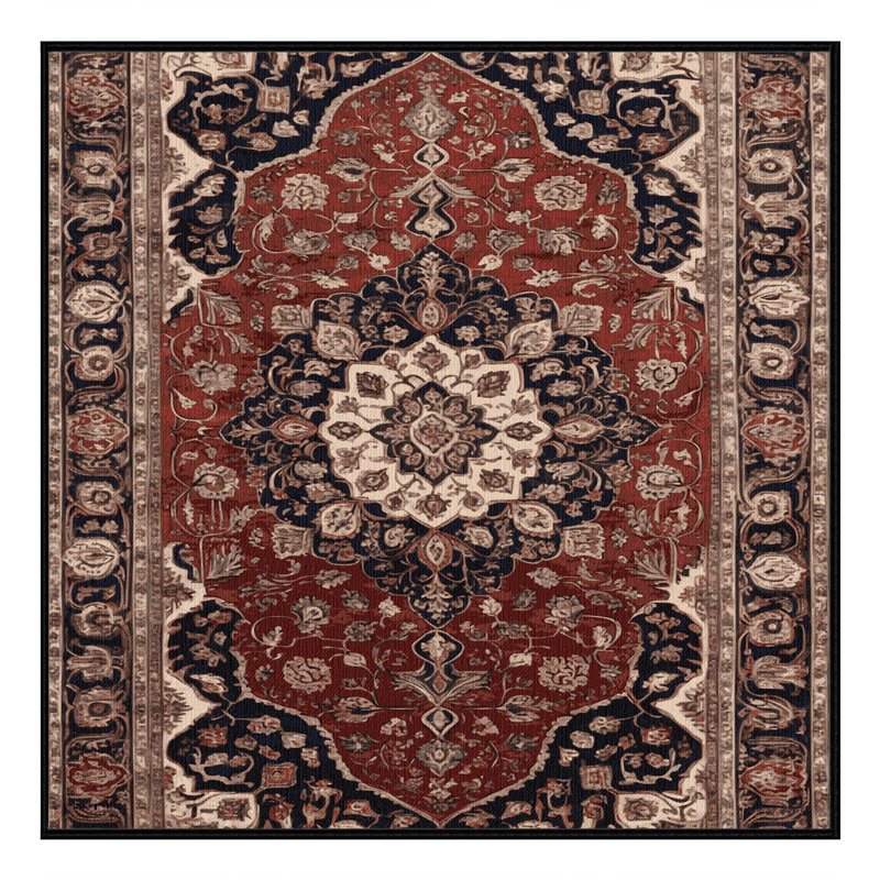 Tapis brun lavable à la machine, Carré 4 pi