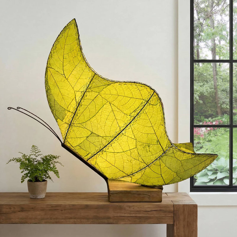  Grande lampe de table papillon verte, Vert