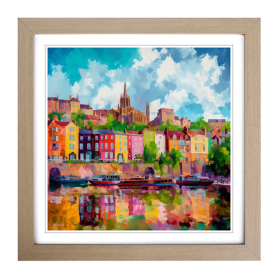 City Of Bristol Neo-Impressionism - Framed Print