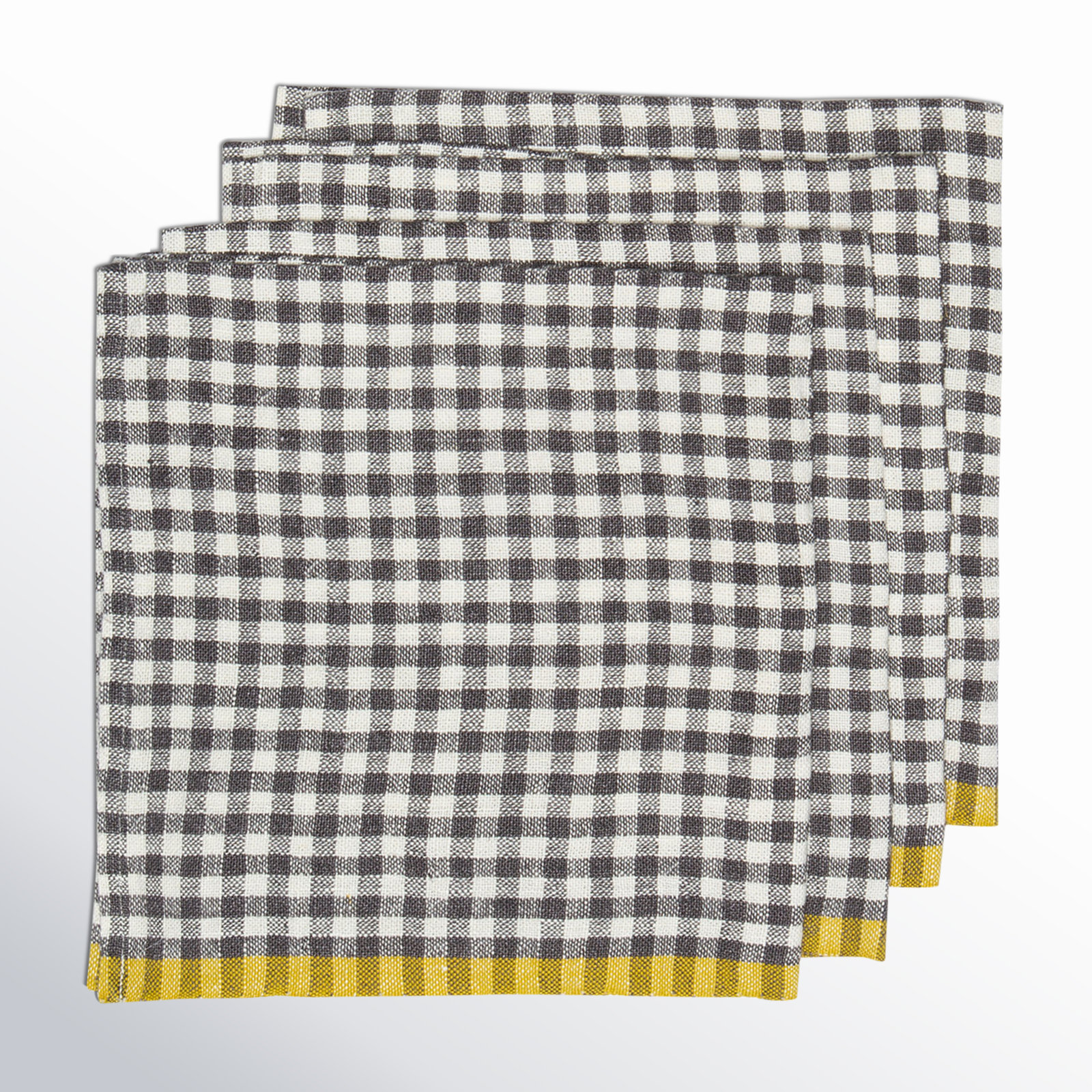 Reversible Linen Napkin, Gray/Dijon