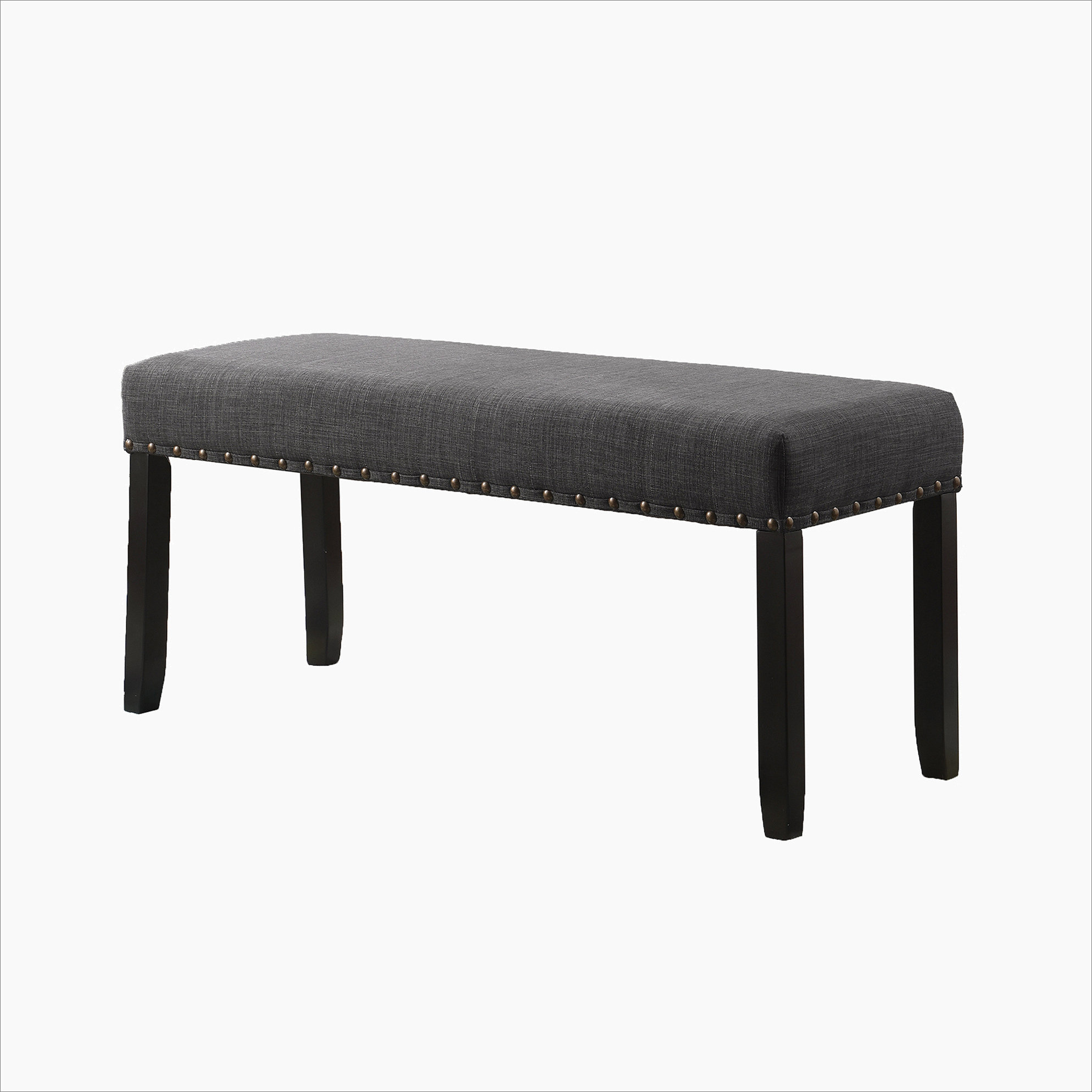 Winston Porter Fabric Dining Bench with Nailhead Trim | Wayfair