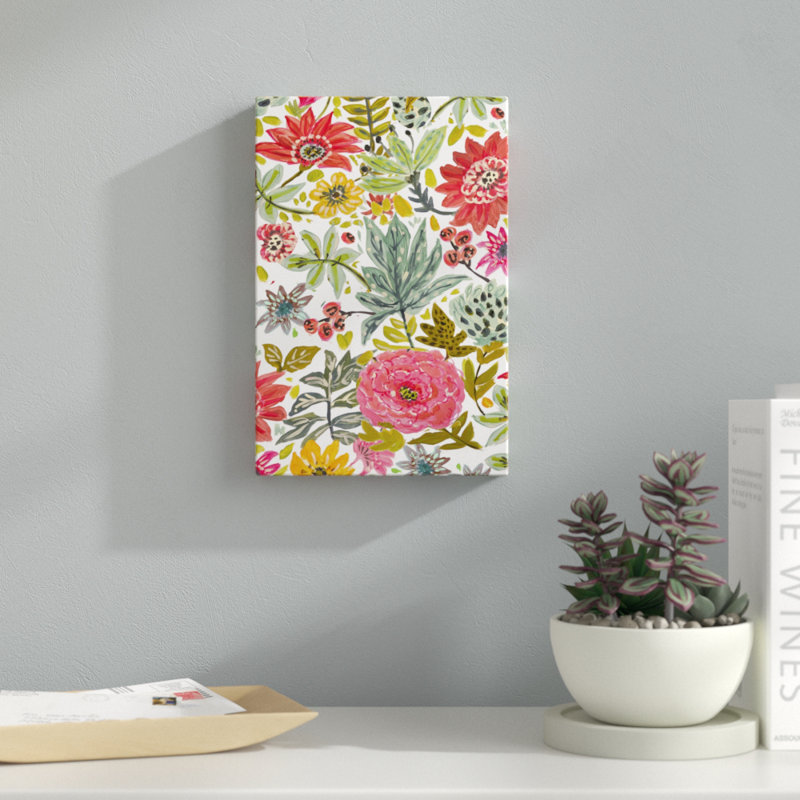 Bloom Floral I by Karen Fields - Painting, 30cm H x 20cm W, Wrapped Canvas