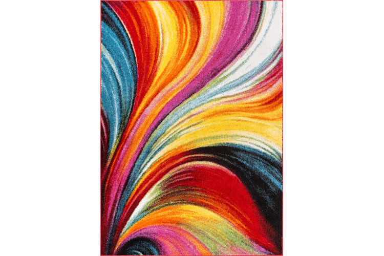 Brooksville Abstract Red/Yellow Rug