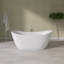 Baignoire de trempage autoportante double 51 po x 28 po en acrylique lustré avec bonde escamotable 51 po x 28 po