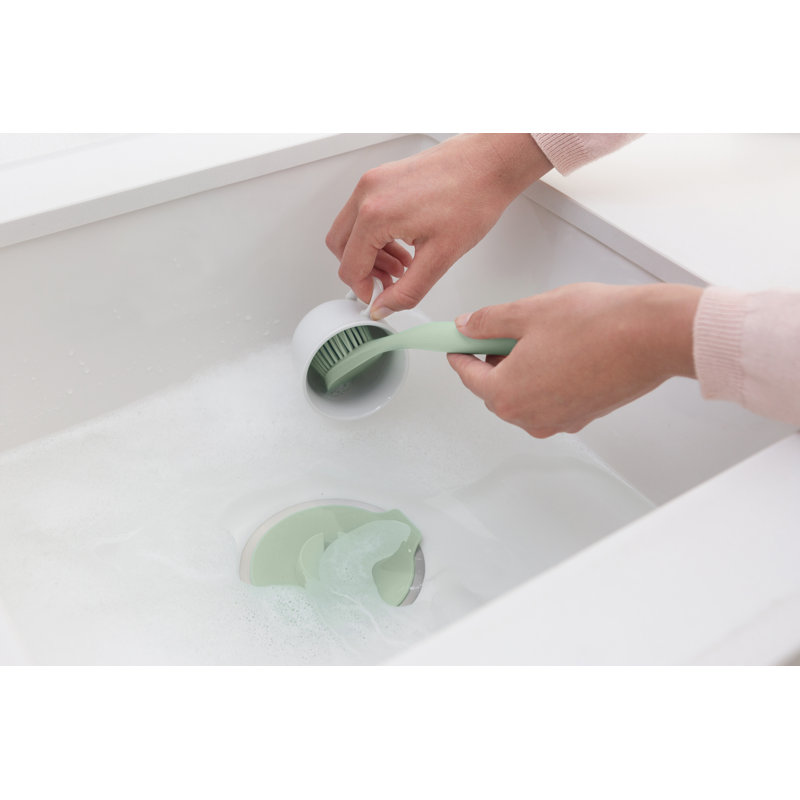 Brosse à vaisselle avec support à ventouse Brabantia, Vert jade