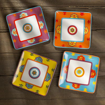 Galice Galice | Assiettes à apéritif | Assiettes à déjeuner - ensemble, 8 po