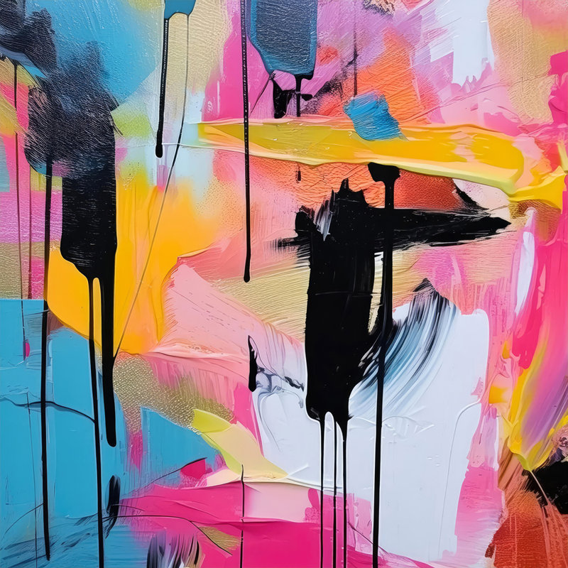 Drips-8  Giclee on Gallery Wrapped Canvas, 24" H x 24" W
