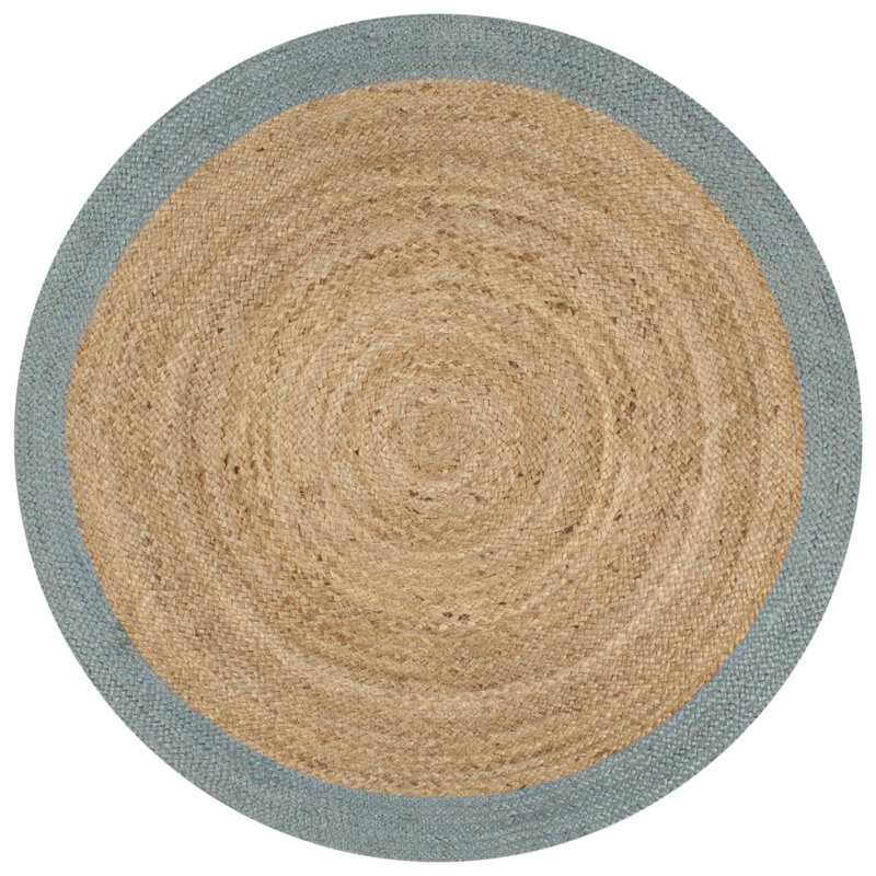 Huntingdon Natural/Olive Green Rug, Round 120cm