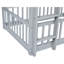 Lit simple superposé au-dessus du plancher avec glissade - Pin massif gris pour le plaisir et l'aventure dans les garde-corps de la chambre à coucher Un sommeil paisible