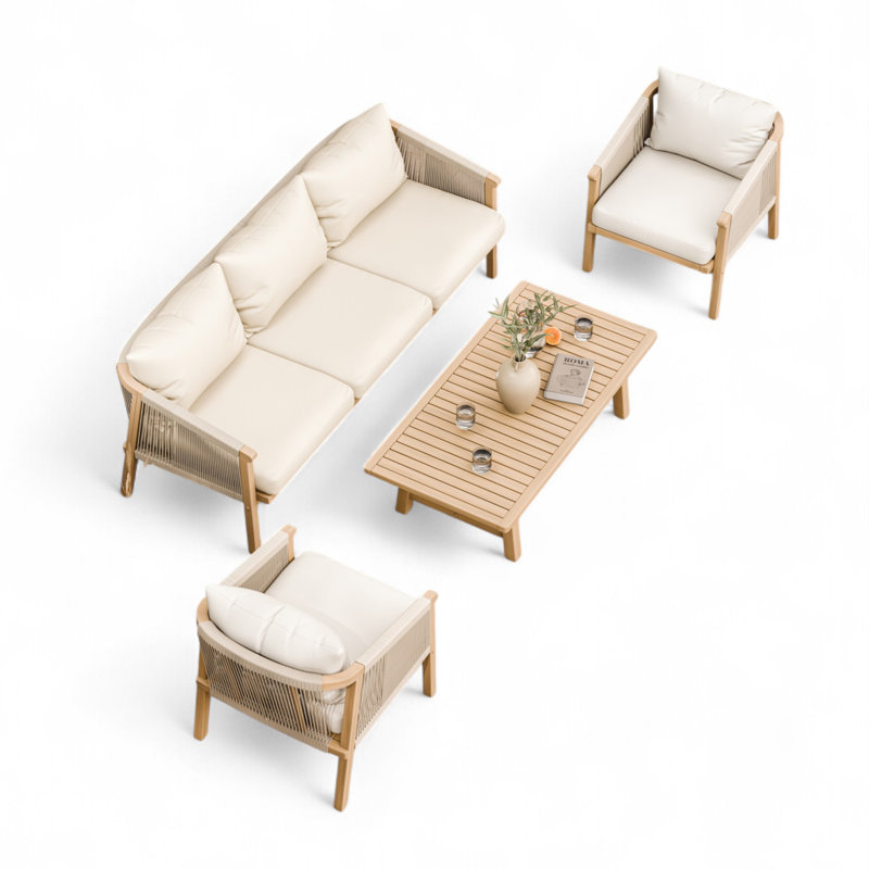 Roma 5 Seater Rope Triple Lounge Set