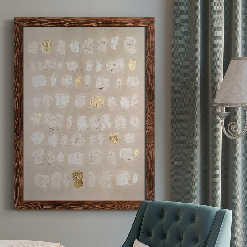 Pavé embelli I, H 37,5 po x l 27,5 po x P 1 po, Pas de tapis, Toile avec cadre érable