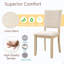 Chaises de salle à manger seulement, ensemble de 4 chaises de salle à manger, chaise de cuisine avec siège rembourré-1037909963