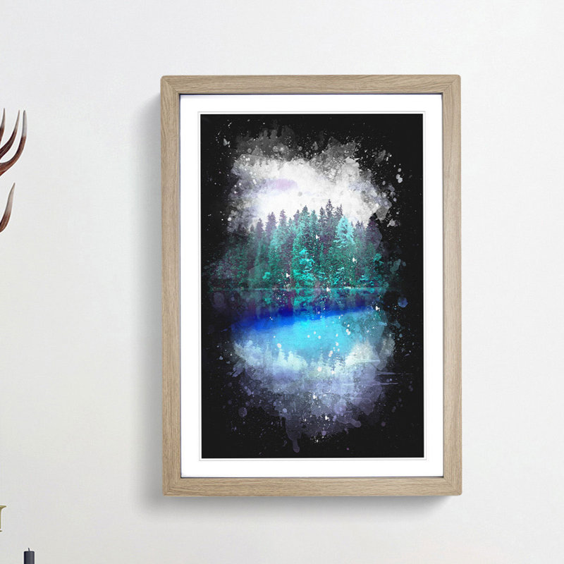 Mythical Forest in Germany - Picture Frame Graphic Art Print, 33cm H x 24cm W x 2cm D, Oak Framed