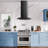 VIKIO 30" 600 CFM Ducted Wall Mount Range Hood in Stainless Steel with LED Lights, Baffle Filter and Gesture control-119304343