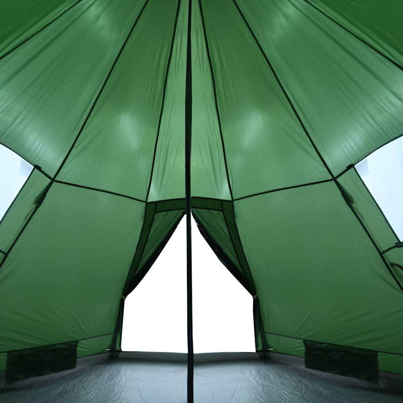 Tente de camping Vidaxl Tipi 4 personnes imperméable, Vert