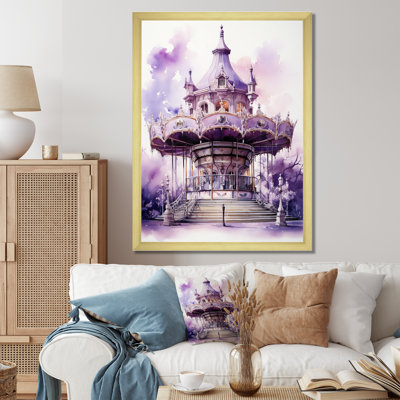 Carrousel de la grande roue mauve éternelle II - reproduction sur toile