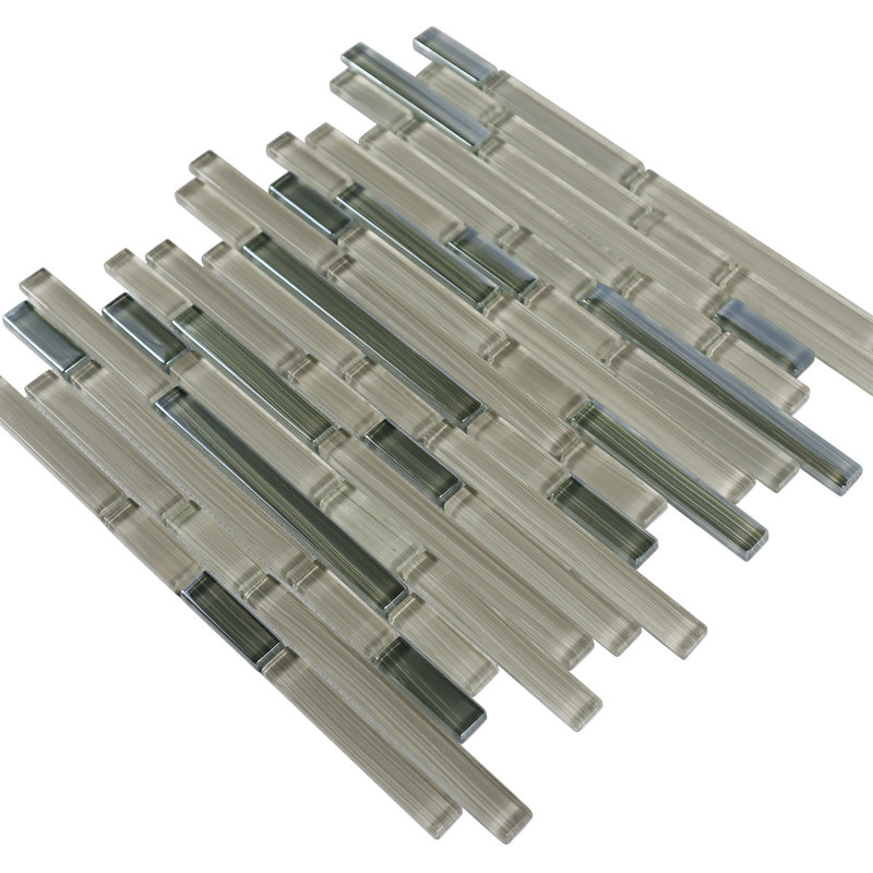 Talence Random Sized Glass Linear Mosaic Wall Tile