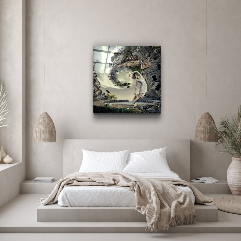 Peinture décorative en verre trempé, H 31,5 po x l 31,5 po