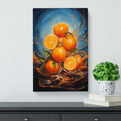 Orange Fruit Symbolism - Wrapped Canvas