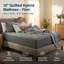 Matelas hybride matelassé ferme de 13 pouces avec mousse viscoélastique rafraîchissante LUMERIS - Confort de soutien, soulagement de la pression, certifié CertiPur US pour toutes les tailles-1216038000