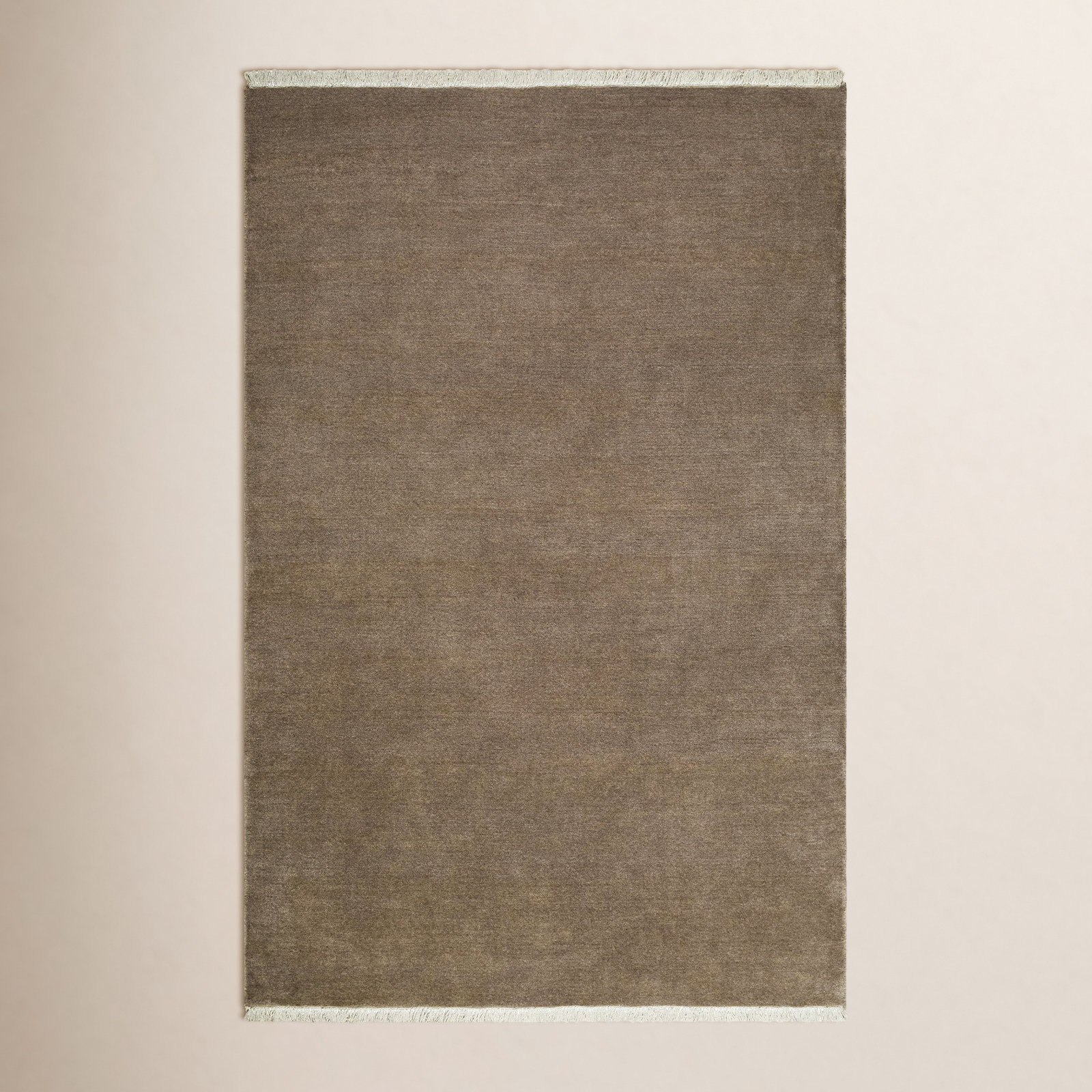 Clio Hand-Loomed Ivory Wool Rug, Rectangle 4' x 6'