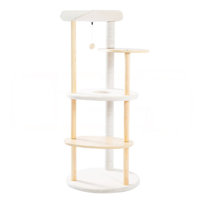 Overlooking Wooden 5-Level Indoor Cat Tower
