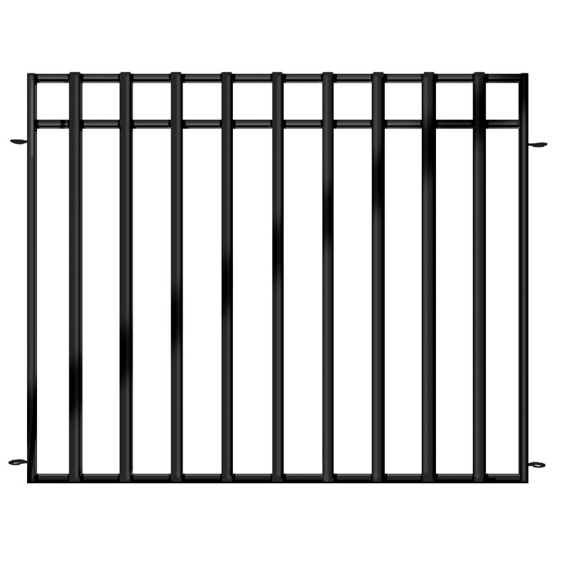 3-Rail Steel Fence Panel