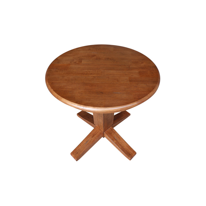 Table de salle à manger Grachan Ronund, Chêne vieilli, H 29,9 po x L 30 po x l 30 po