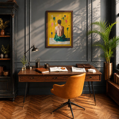 Artist in Contemplation Modern - Framed Print