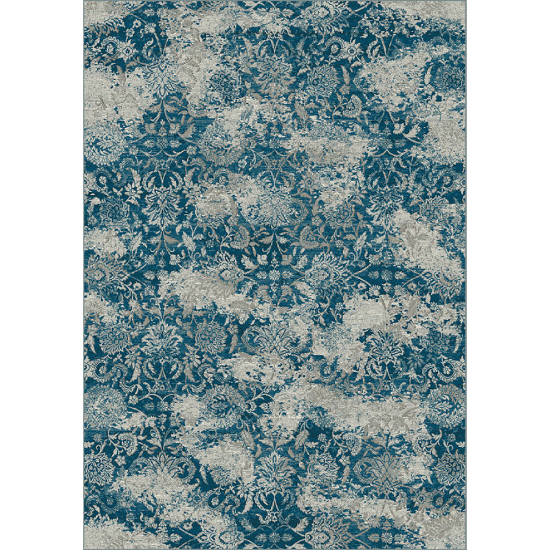 Deadra Viscose Floral Indoor Rug, Rectangle 5'3" x 7'7"