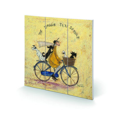 The Doggie Taxi Service by Sam Toft - No Frame Painting on Wood