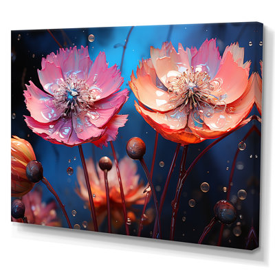 " Neon Flourish Pink Cornflowers II "