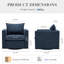 Fauteuil pivotant rembourré de 34 po de largeur avec coussin dodu-620788570