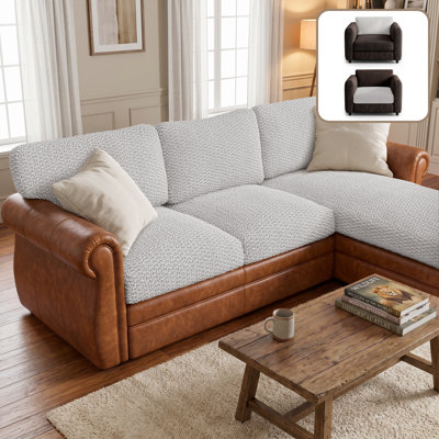 Stretch Sofa Cushion Cover - Individual Loveseat Cushion Slipcover for Sectional Couches