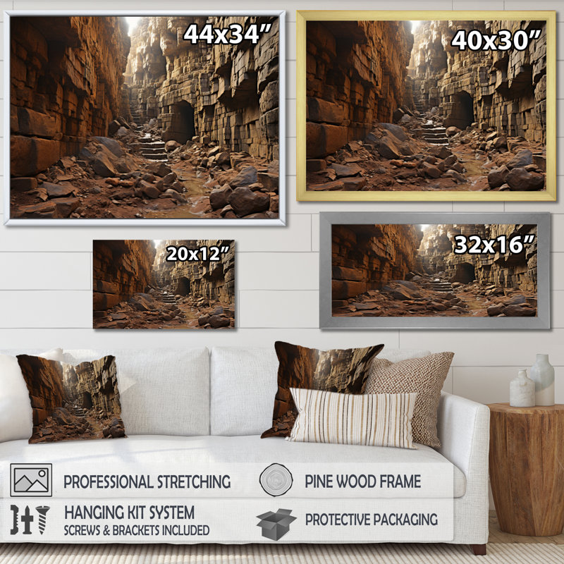 Canyon Passage - Canyon, impression d'art mural, Cadre photo blanc, H 30 po x l 40 po x P 1,5 po