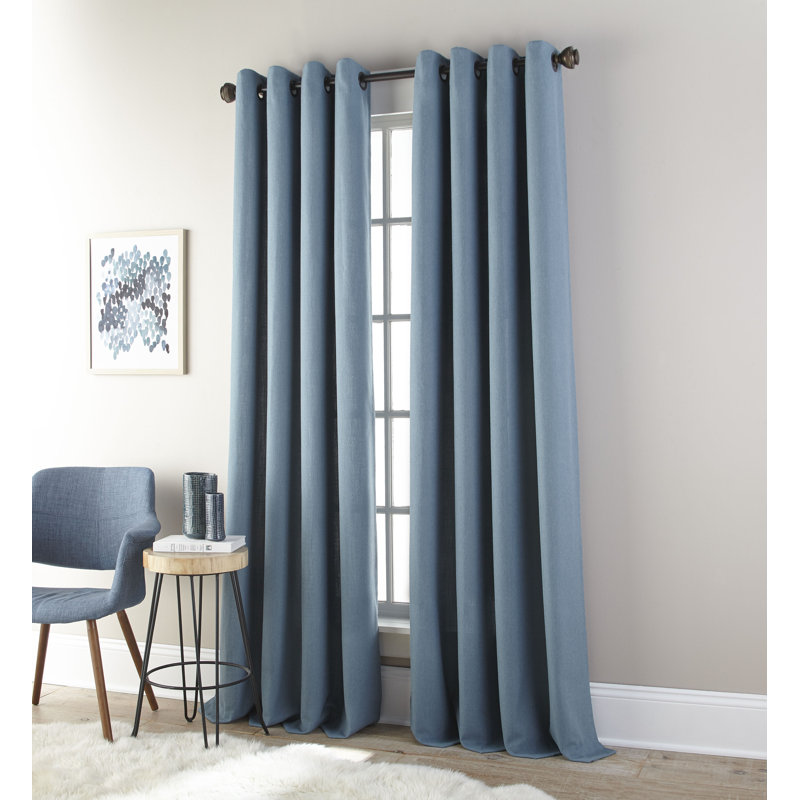 Imhoff Room Darkening Curtain Single Panel, 52" W x 63" L, Mineral