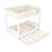 Beige White MDF+Pine+Plywood Full Bunk Bed with Trundle, Bookshelf, Car Design-1438014519-1438014522