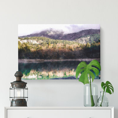 Reflection Of An Autumn Forest Painting - Wrapped Canvas