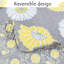 Ensemble de courtepointe réversible en microfibre beige / jaune Anya-804511680