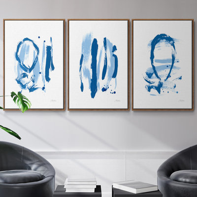 «Blue Breeze IV», ensemble de 3 reproductions de photos sur toiles