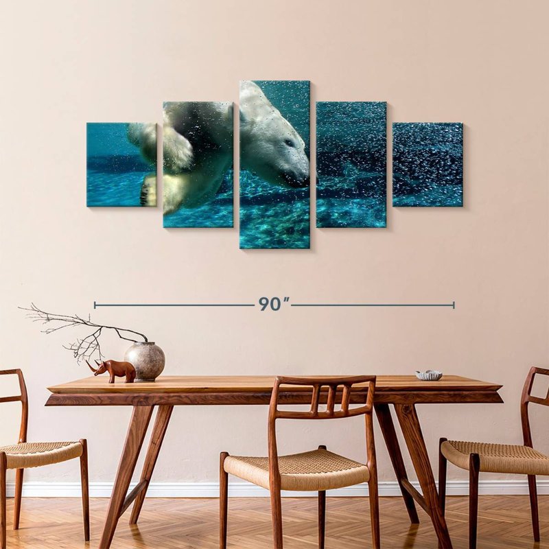 Diving Polar Bear, 42" H x 92" W