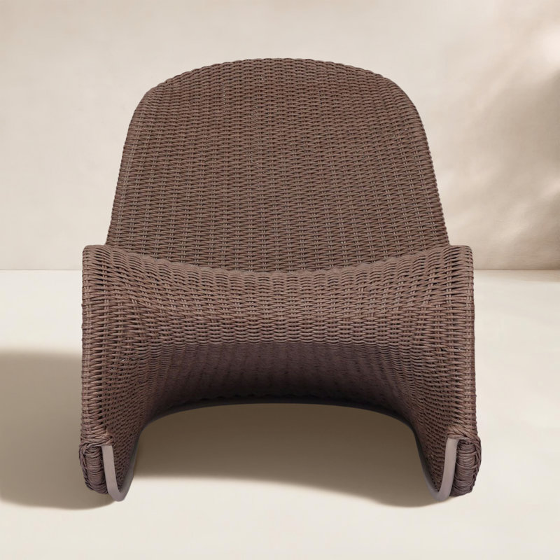 Chaise de patio Daughtery, Tissage tanné
